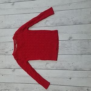 Cherokee Girls 4/5 red Cable knit sweater